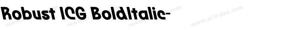 Robust ICG BoldItalic字体转换